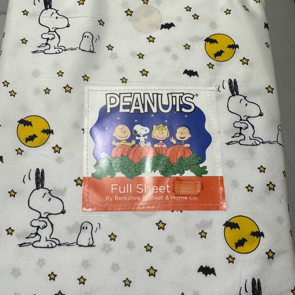 Full-sized, Snoopy Halloween Flat Sheet